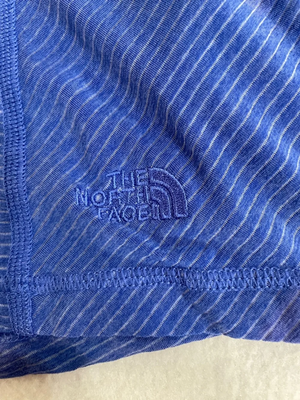 The North Face Women's Short Sleeve V-Neck Top in Royal Blue - Picture 3 of 5